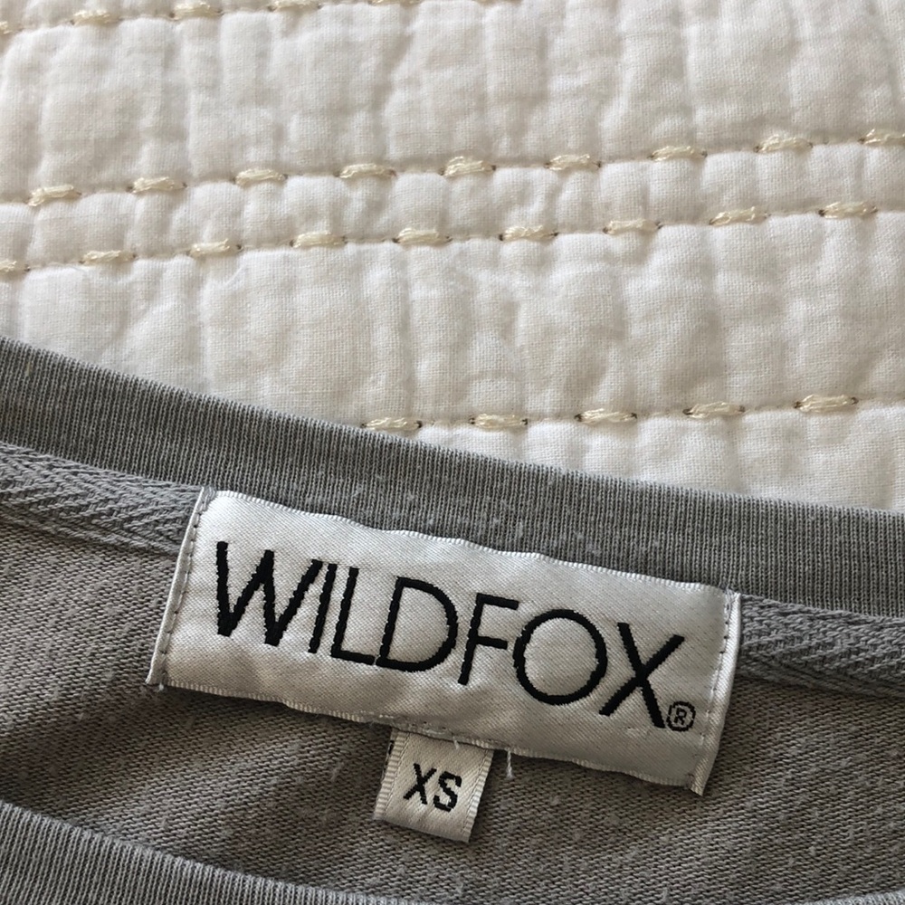 wild fox grey crew neck